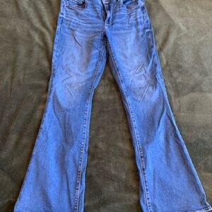 American Eagle Outfitters Blue Flare Wide Leg Jeans